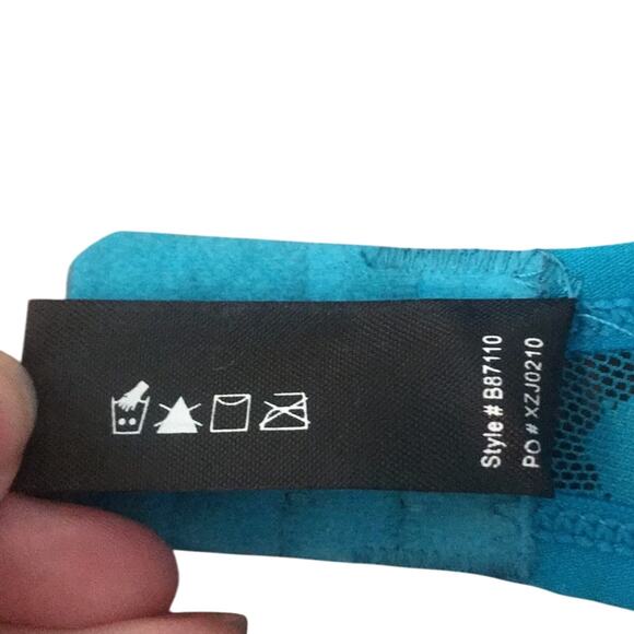 Women’s bra size small coquette girlhoodcore polka dot blue mesh pin up lingerie - Picture 8 of 10